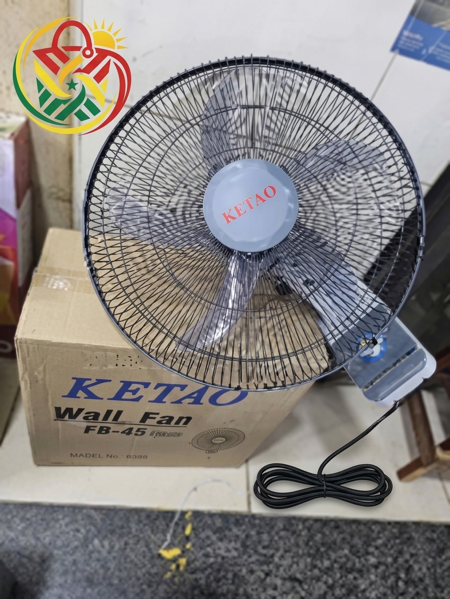 Ventilateur Mural Ketao FB-45 – Puissant, Pratique et Gain de Place