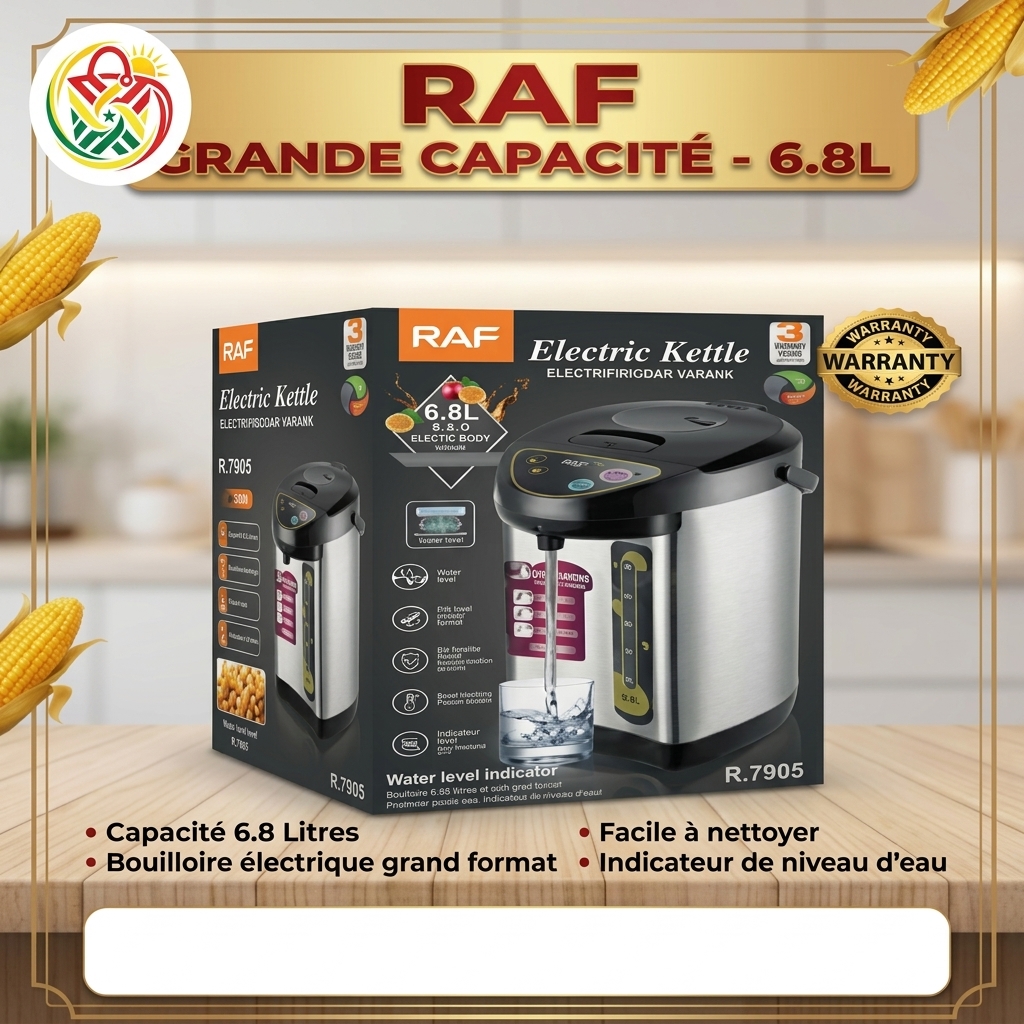 Raf Grande Marmite Électrique 6,8L – Cuisson Rapide & Pratique