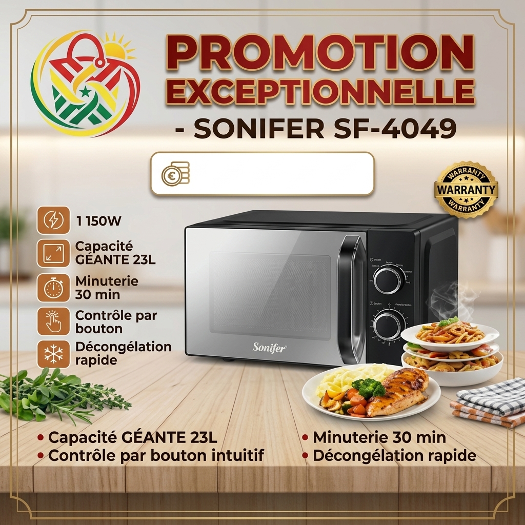 Micro-ondes Sonifer SF-4049 : Performance, Élégance et Confort au Quotidien