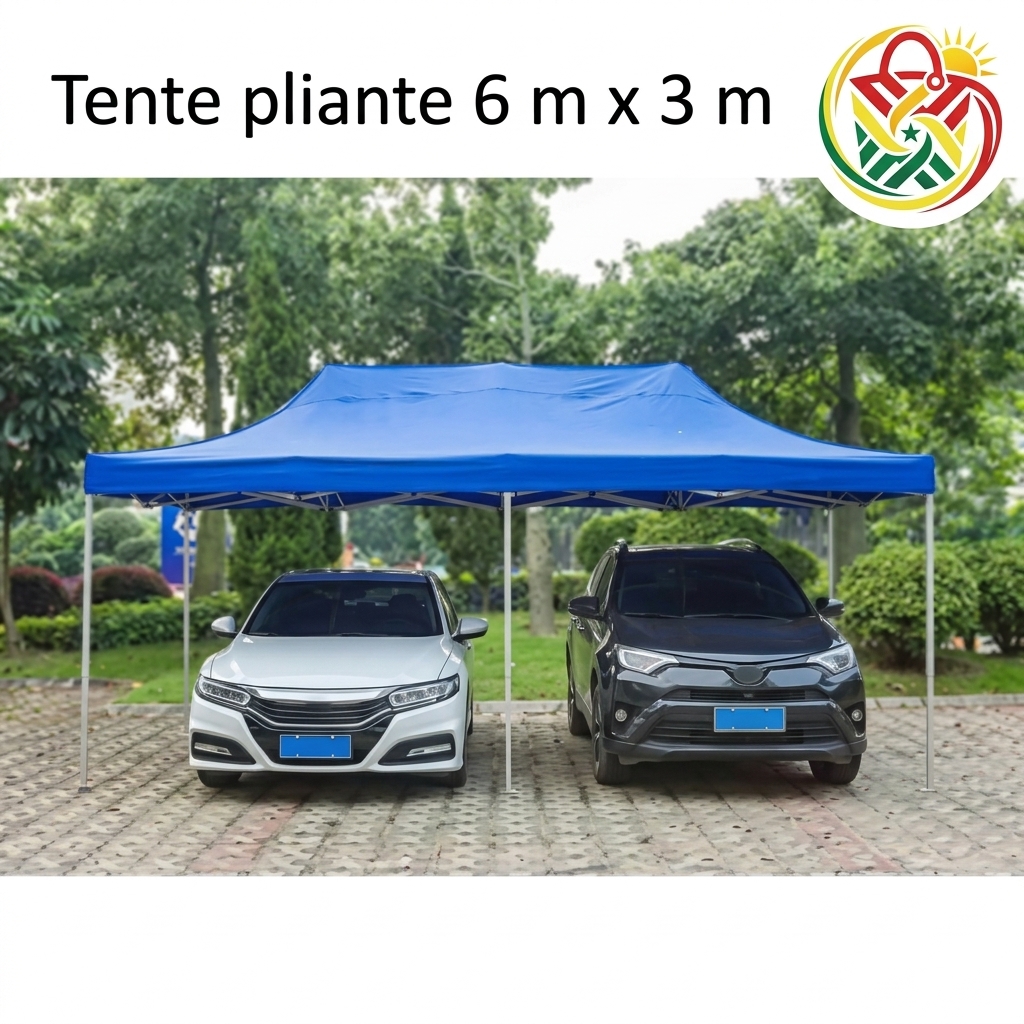 Tente Pliante 6×3 m – Grand Espace Couvert, Pratique et Élégante