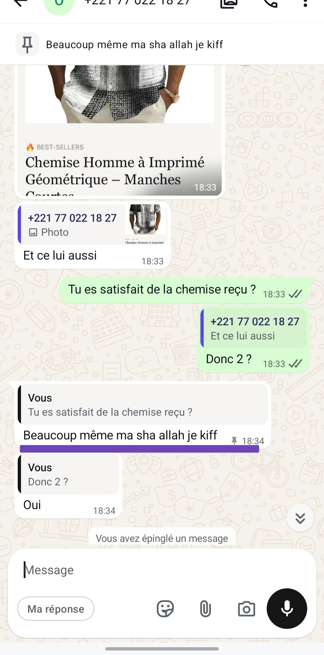 Capture d'écran du témoignage